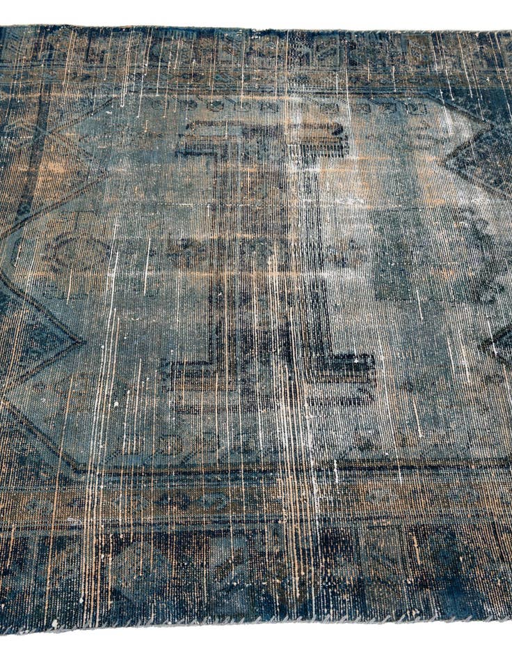 Detail image of 4' 7 x 7' 7  Hand Knotted Ultra Vintage Persian Wool Rug