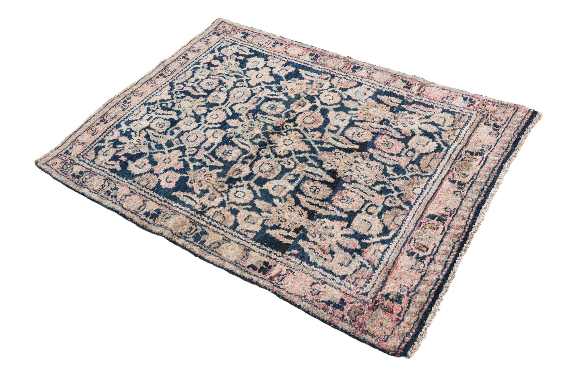 3' 3 x 4' 9 Hand Knotted Ultra Vintage Persian Wool Rug