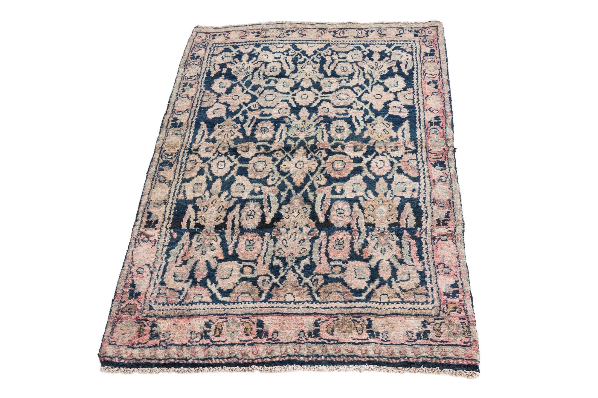 3' 3 x 4' 9 Hand Knotted Ultra Vintage Persian Wool Rug