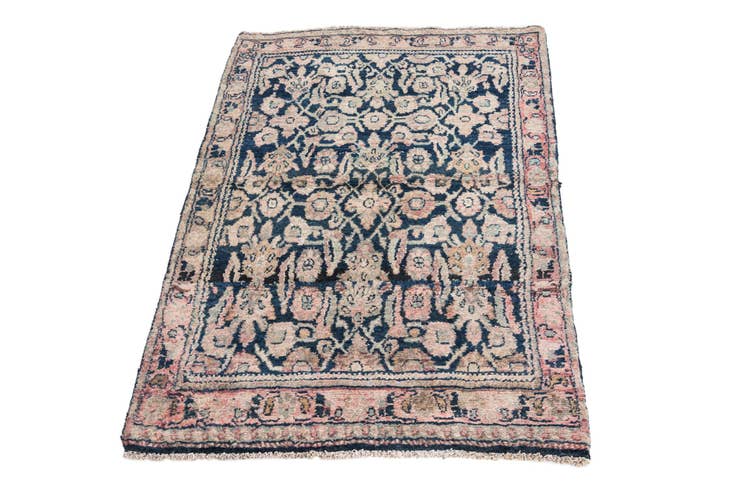 Detail image of 3' 3 x 4' 9 Hand Knotted Ultra Vintage Persian Wool Rug