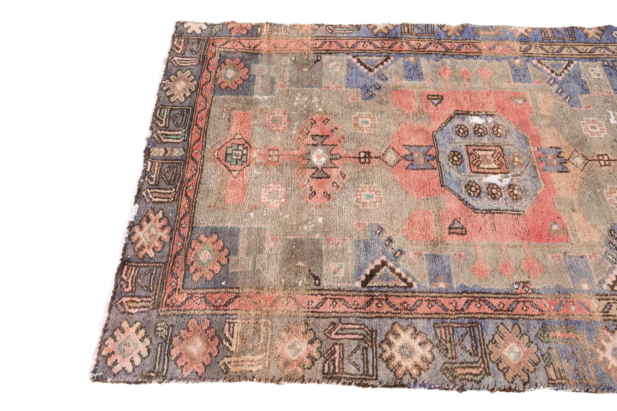 3' 8 x 6' Hand Knotted Ultra Vintage Persian Wool Rug