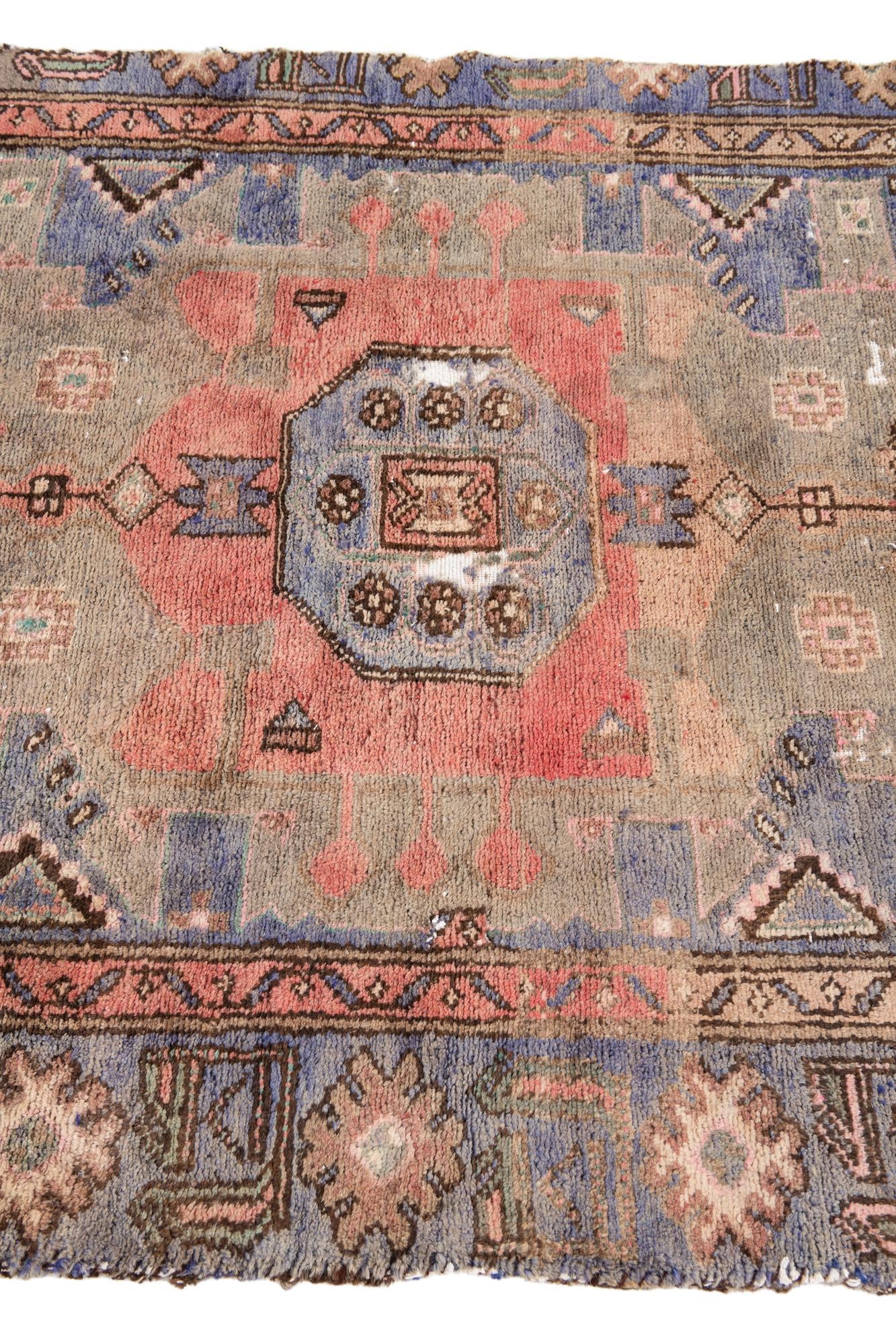 3' 8 x 6' Hand Knotted Ultra Vintage Persian Wool Rug