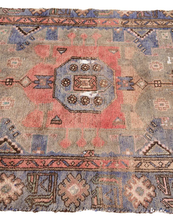 Detail image of 3' 8 x 6'  Hand Knotted Ultra Vintage Persian Wool Rug