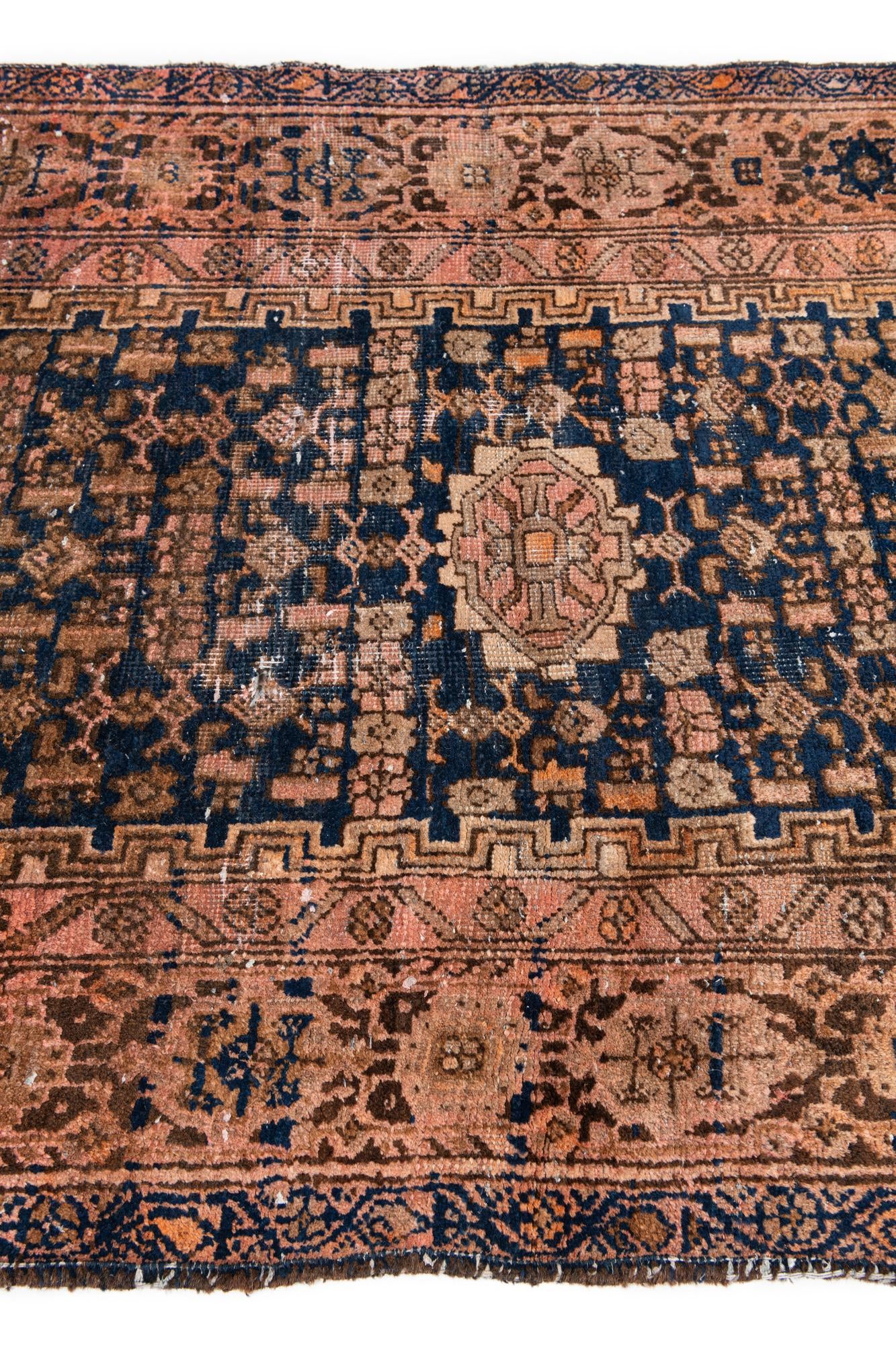 4' 4 x 5' 5 Hand Knotted Ultra Vintage Persian Wool Rug