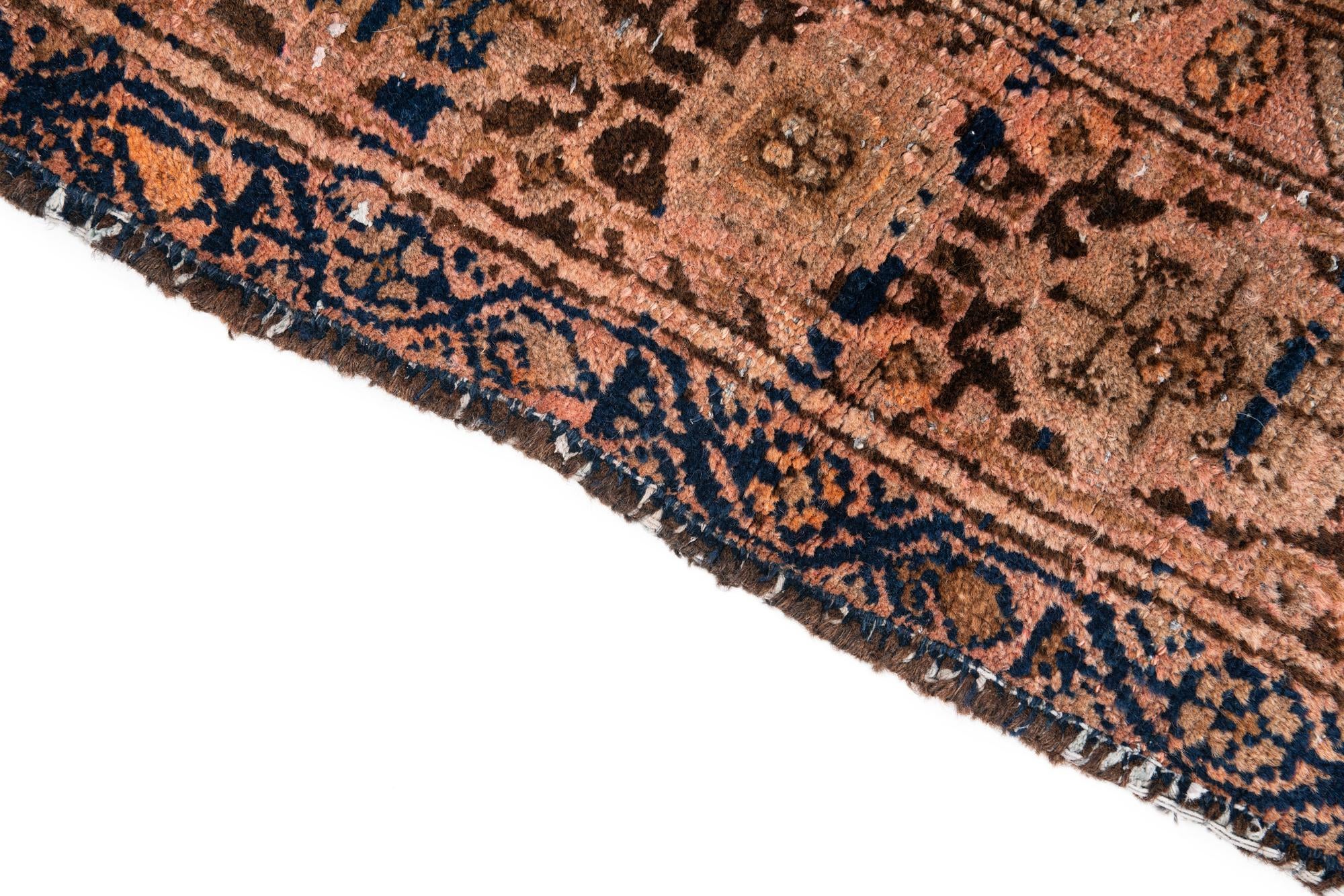 4' 4 x 5' 5 Hand Knotted Ultra Vintage Persian Wool Rug