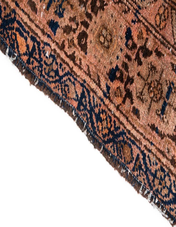Detail image of 4' 4 x 5' 5  Hand Knotted Ultra Vintage Persian Wool Rug