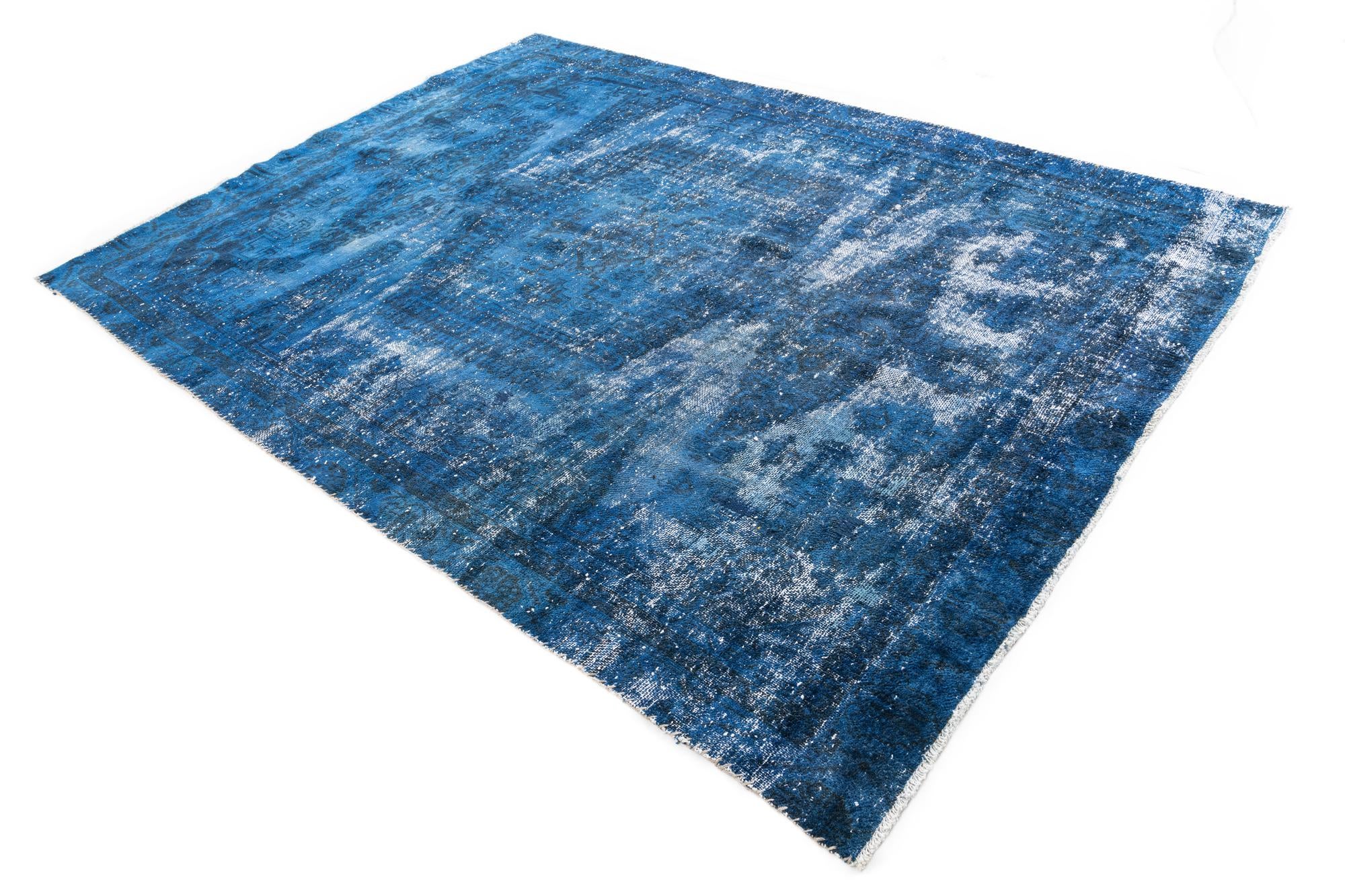 6' 8 x 9' Hand Knotted Ultra Vintage Persian Wool Rug