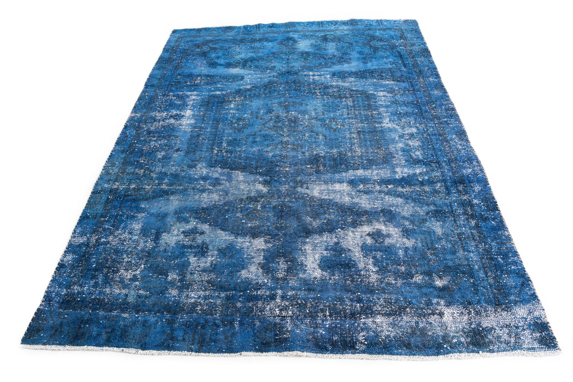 6' 8 x 9' Hand Knotted Ultra Vintage Persian Wool Rug
