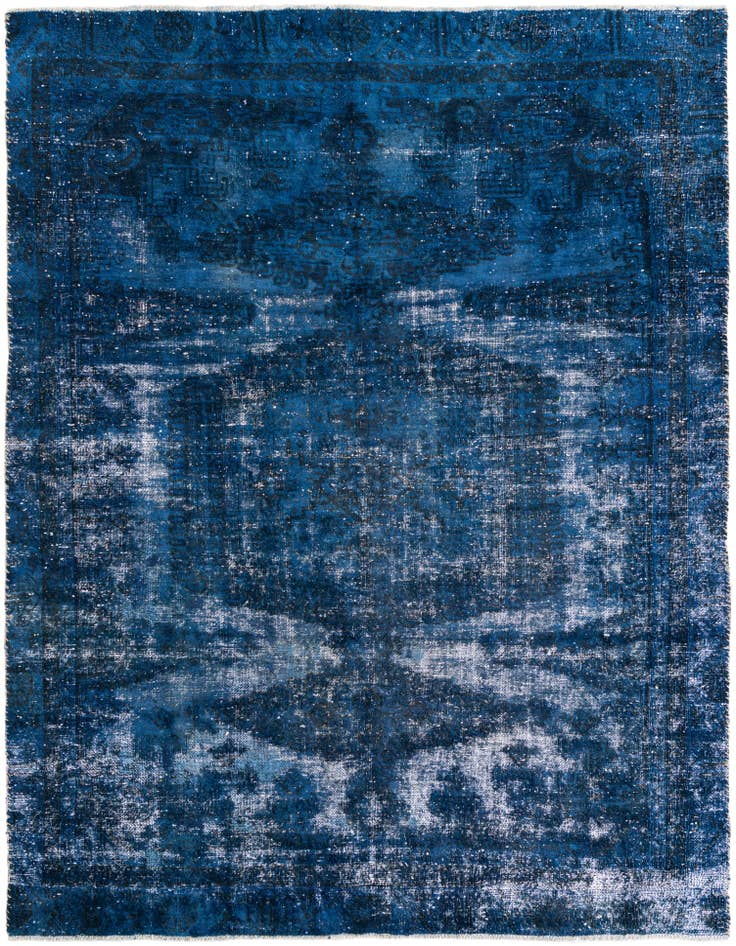 Detail image of 6' 8 x 9' Hand Knotted Ultra Vintage Persian Wool Rug