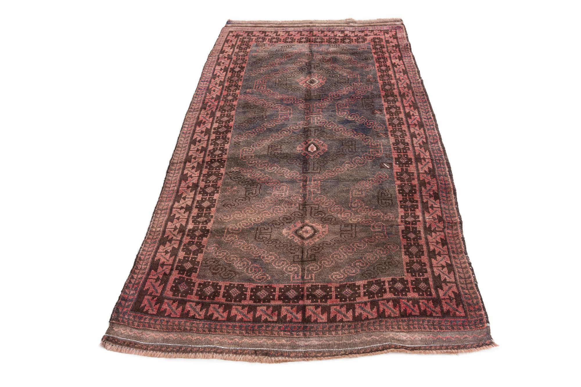 3' 6 x 6' 3 Hand Knotted Ultra Vintage Persian Wool Rug