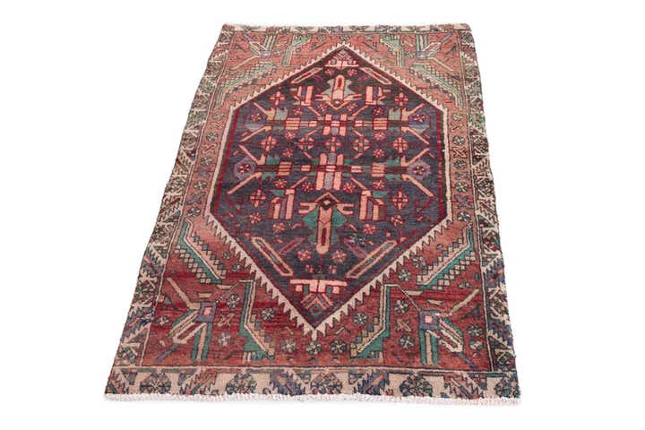 3' 1 x 4' 7 Hand Knotted Ultra Vintage Persian Wool Rug