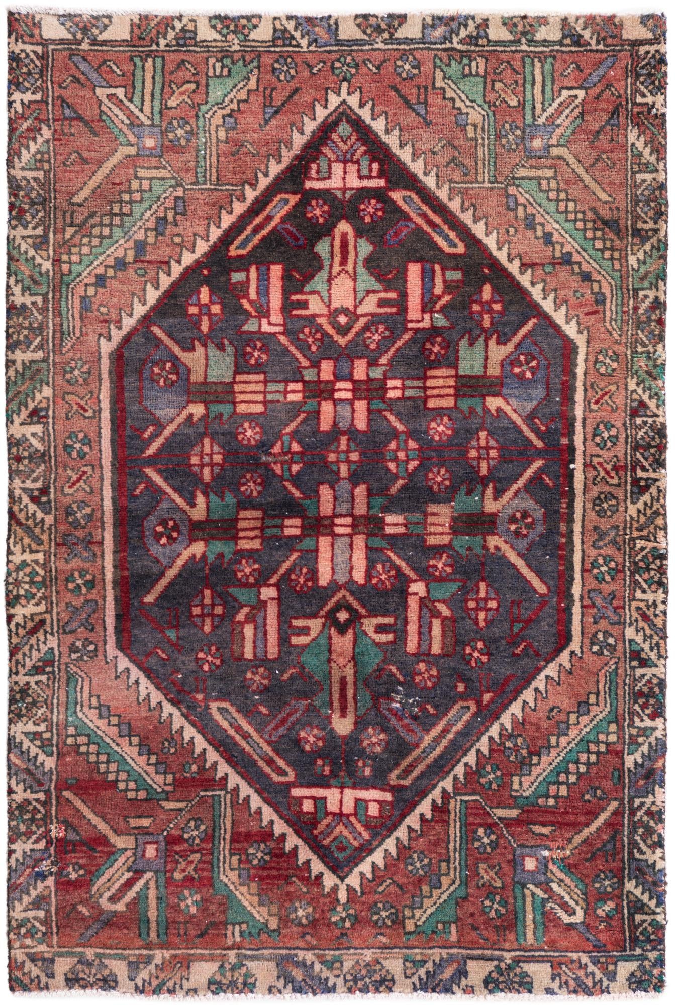 3' 1 x 4' 7 Hand Knotted Ultra Vintage Persian Wool Rug