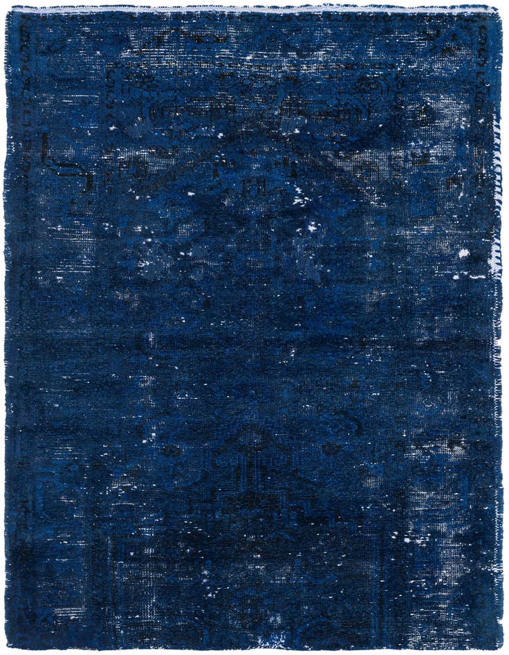 Detail image of 3' 6 x 5' 6 Hand Knotted Ultra Vintage Persian Wool Rug