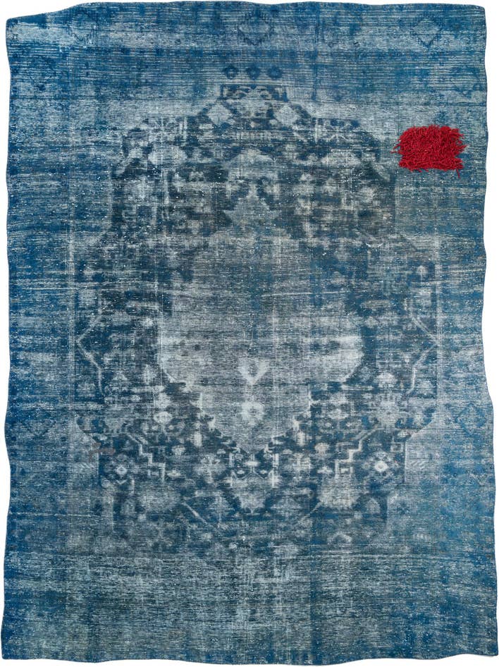 Detail image of 9' 2 x 11' 10 Hand Knotted Ultra Vintage Persian Wool Rug