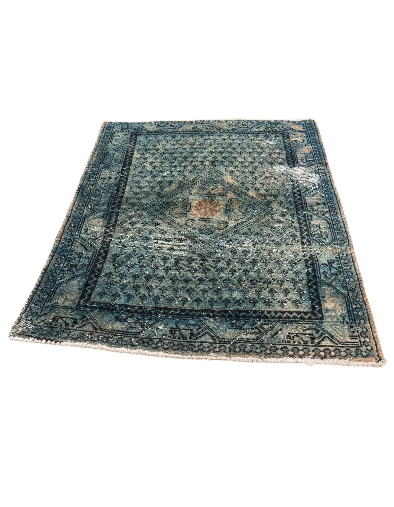 3' 5 x 4' 10 Hand Knotted Ultra Vintage Persian Wool Rug