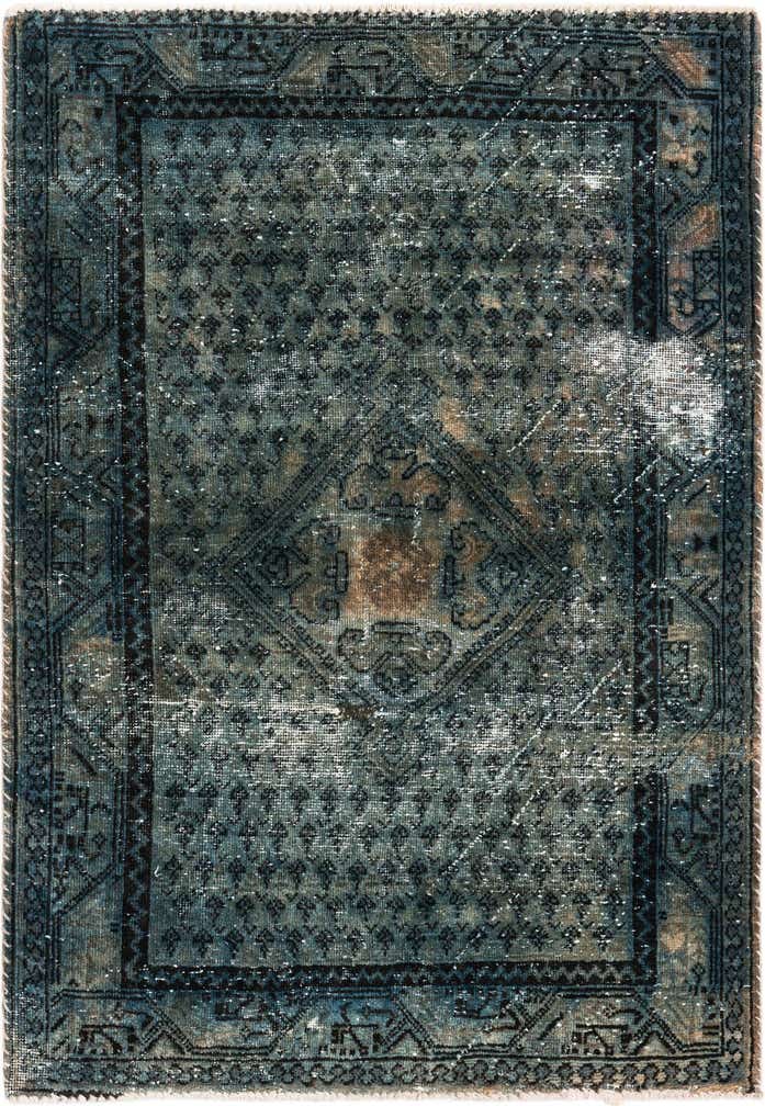 3' 5 x 4' 10 Hand Knotted Ultra Vintage Persian Wool Rug