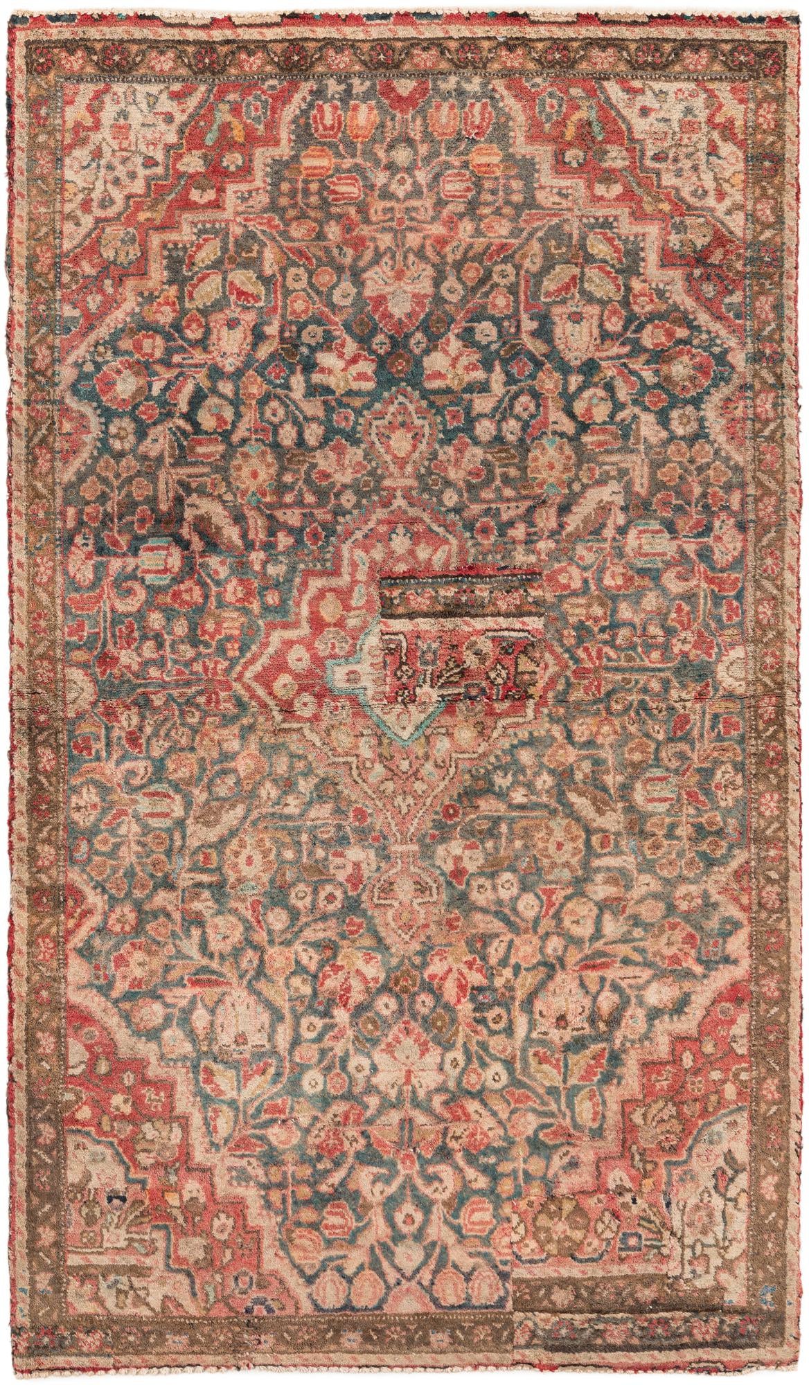 3' 3 x 5' 6 Hand Knotted Ultra Vintage Persian Wool Rug