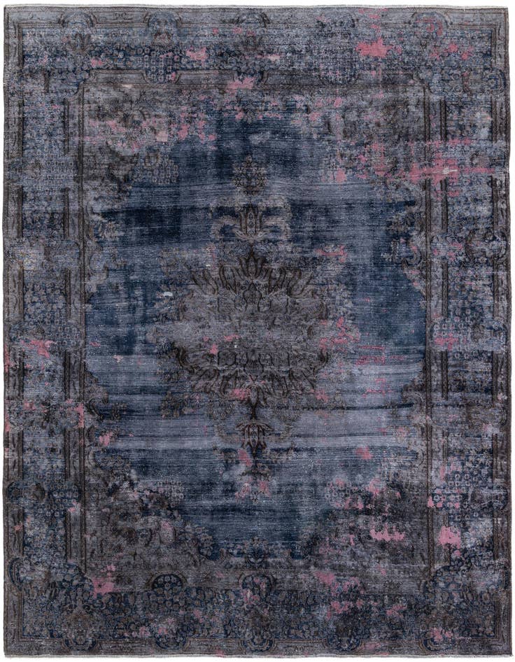 Detail image of 7' 10 x 10' 9 Hand Knotted Ultra Vintage Persian Wool Rug