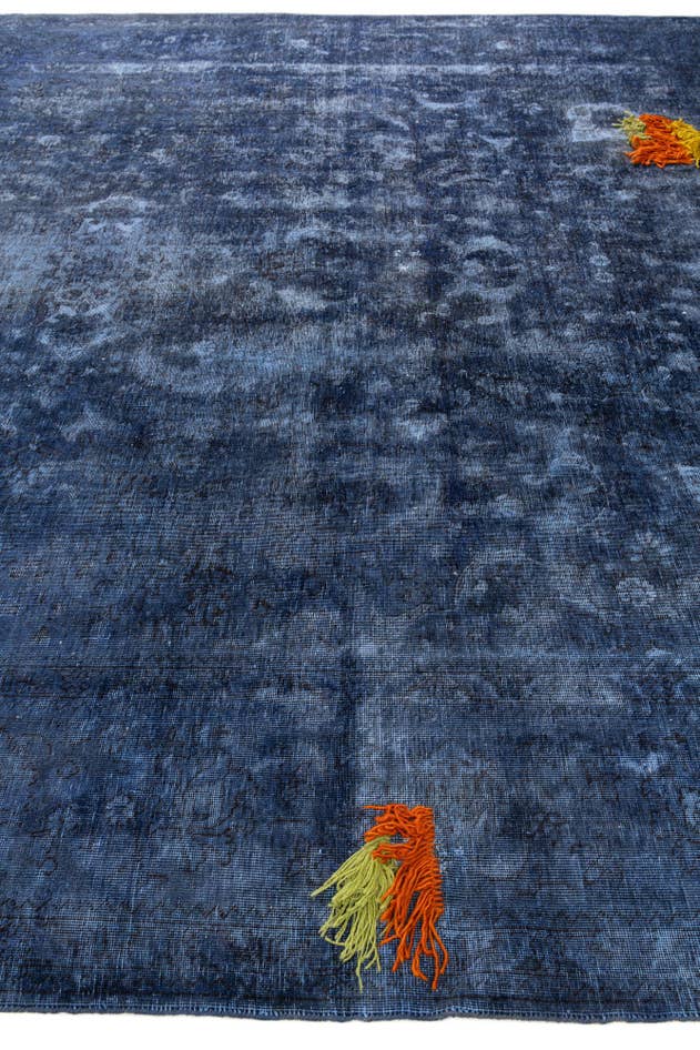 Detail image of 9' 10 x 12' 9 Hand Knotted Ultra Vintage Persian Wool Rug