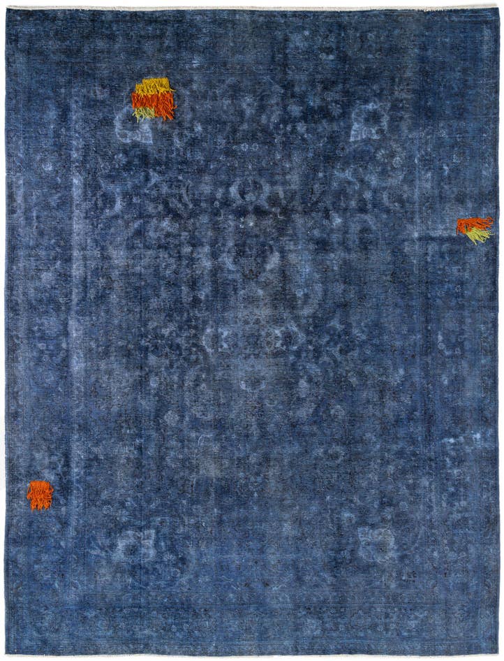 Detail image of 9' 10 x 12' 9 Hand Knotted Ultra Vintage Persian Wool Rug