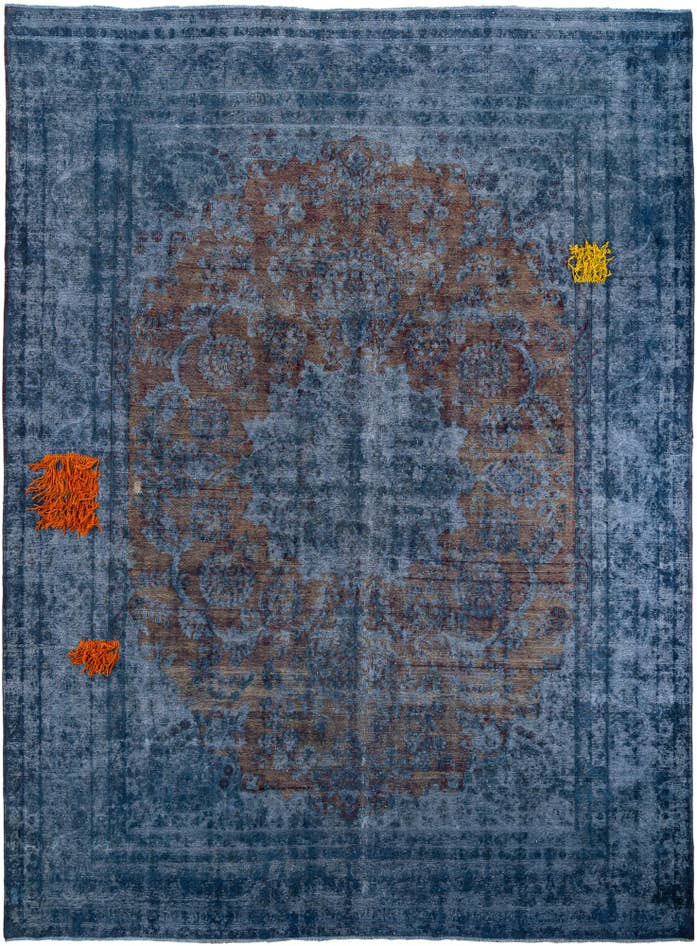 Detail image of 9' 9 x 13' 1 Hand Knotted Ultra Vintage Persian Wool Rug