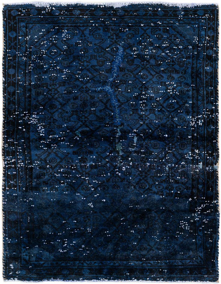 Detail image of 3' 1 x 4' 10 Hand Knotted Ultra Vintage Persian Wool Rug