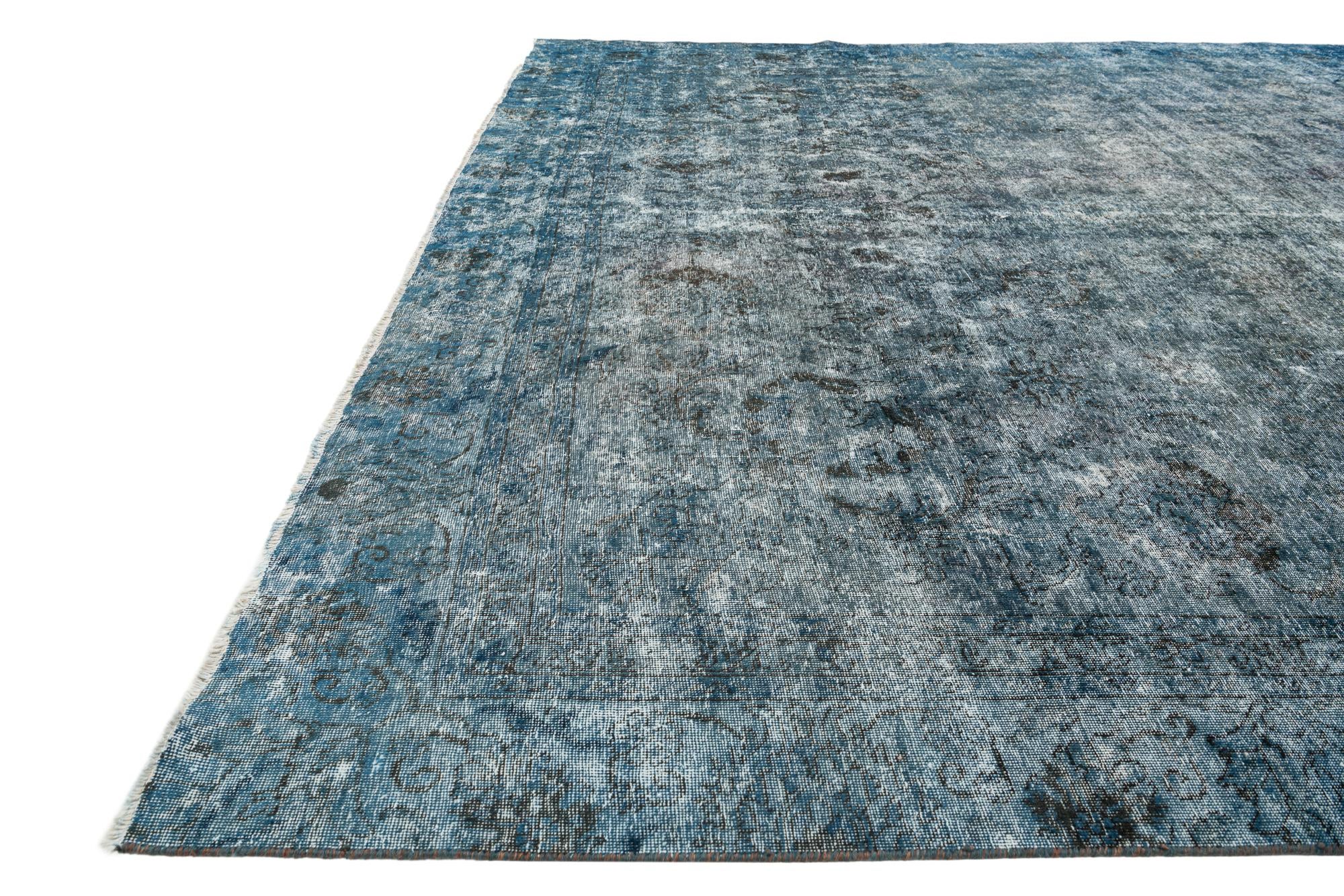 10' 4 x 12' 1 Hand Knotted Ultra Vintage Persian Wool Rug