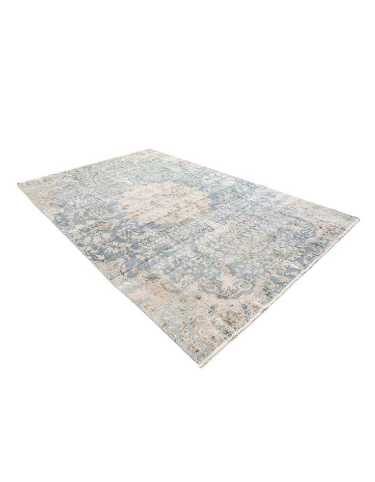 Detail image of 5' 9 x 9'  Hand Knotted Ultra Vintage Persian Wool Rug