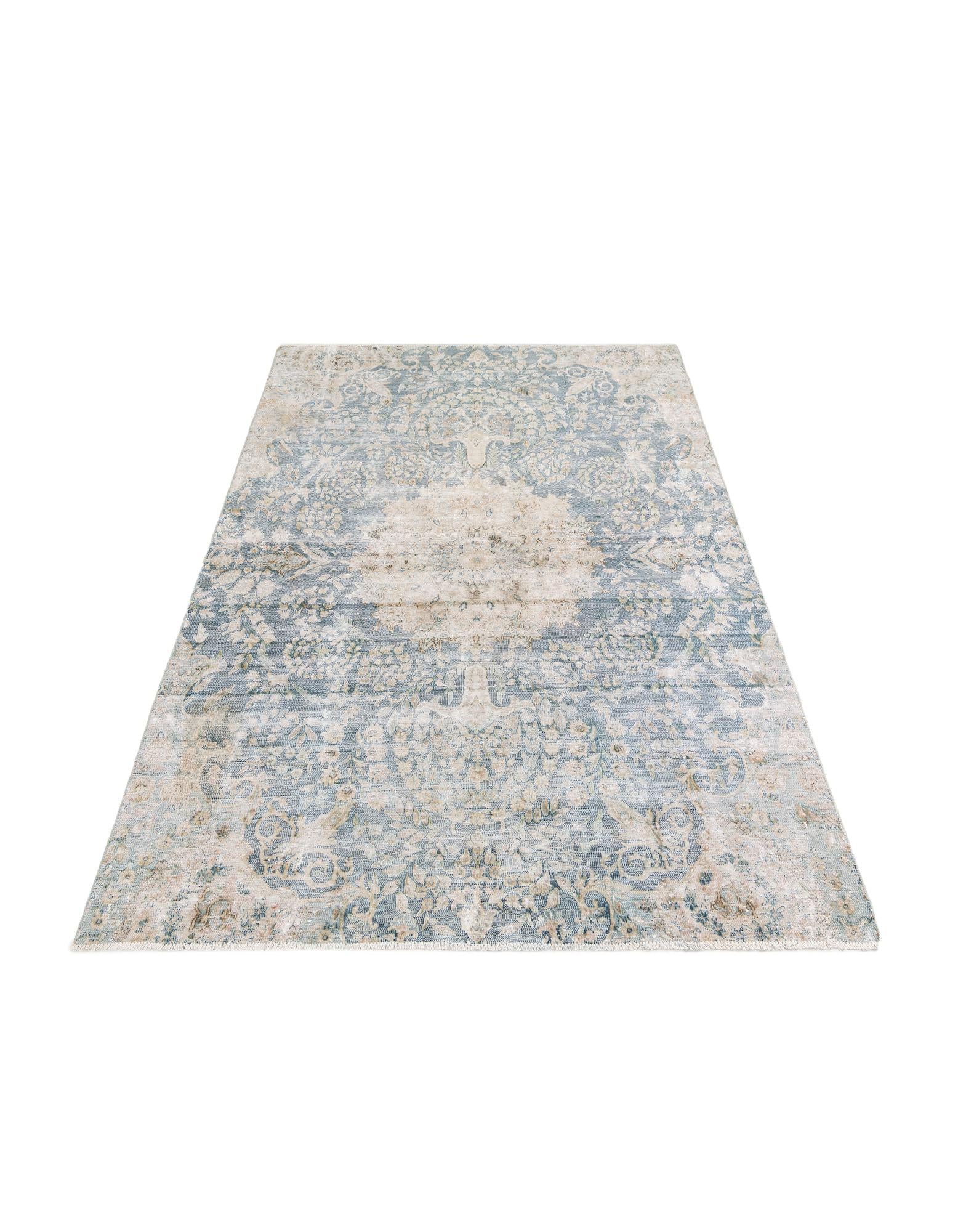 5' 9 x 9' Hand Knotted Ultra Vintage Persian Wool Rug