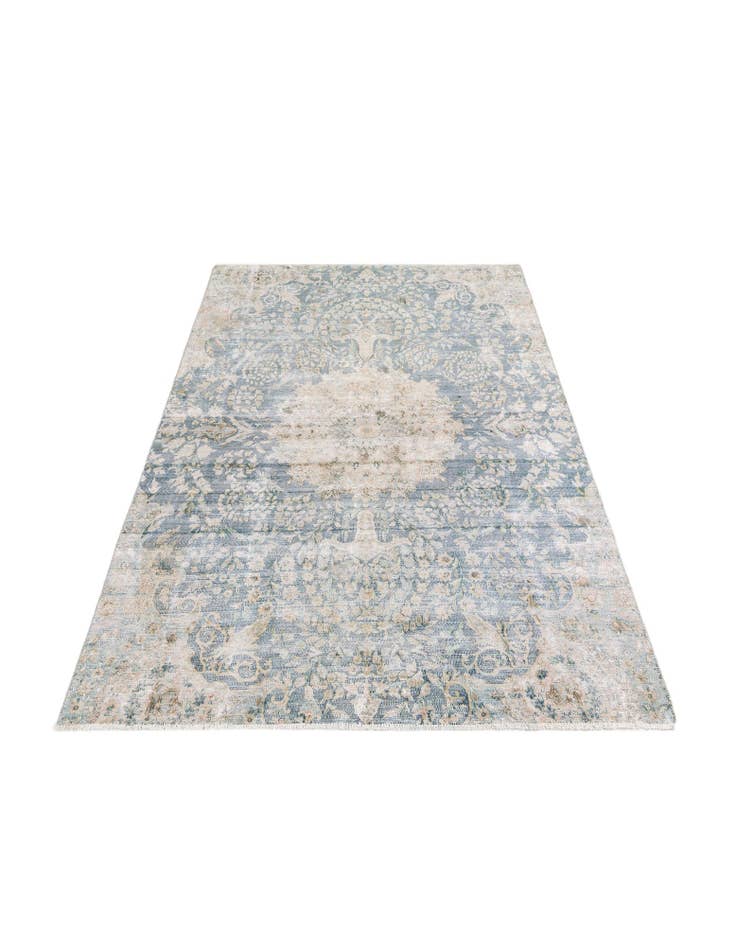 Detail image of 5' 9 x 9'  Hand Knotted Ultra Vintage Persian Wool Rug