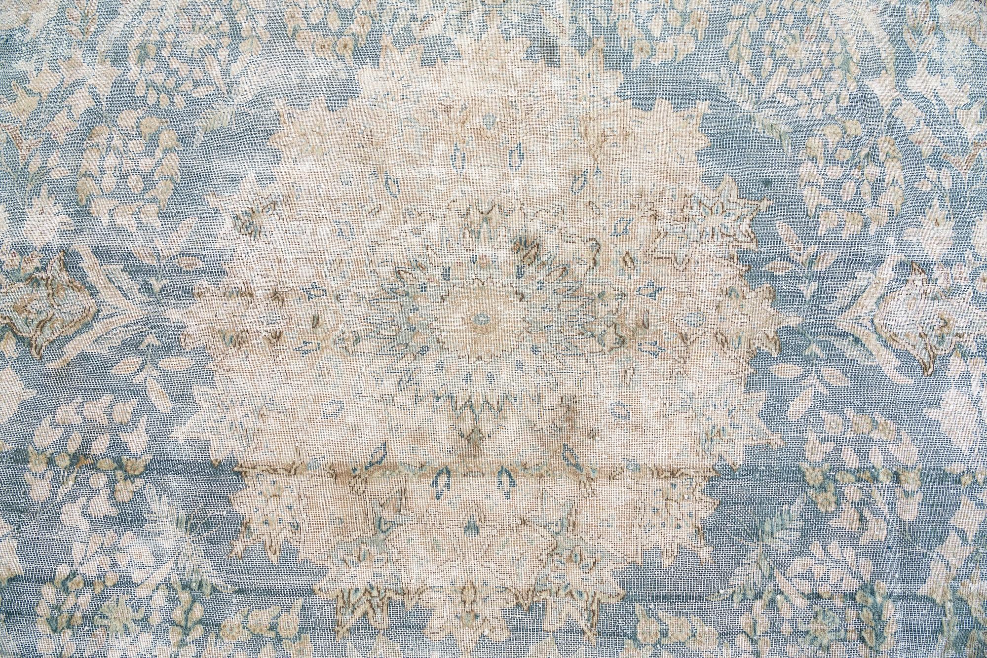 5' 9 x 9' Hand Knotted Ultra Vintage Persian Wool Rug