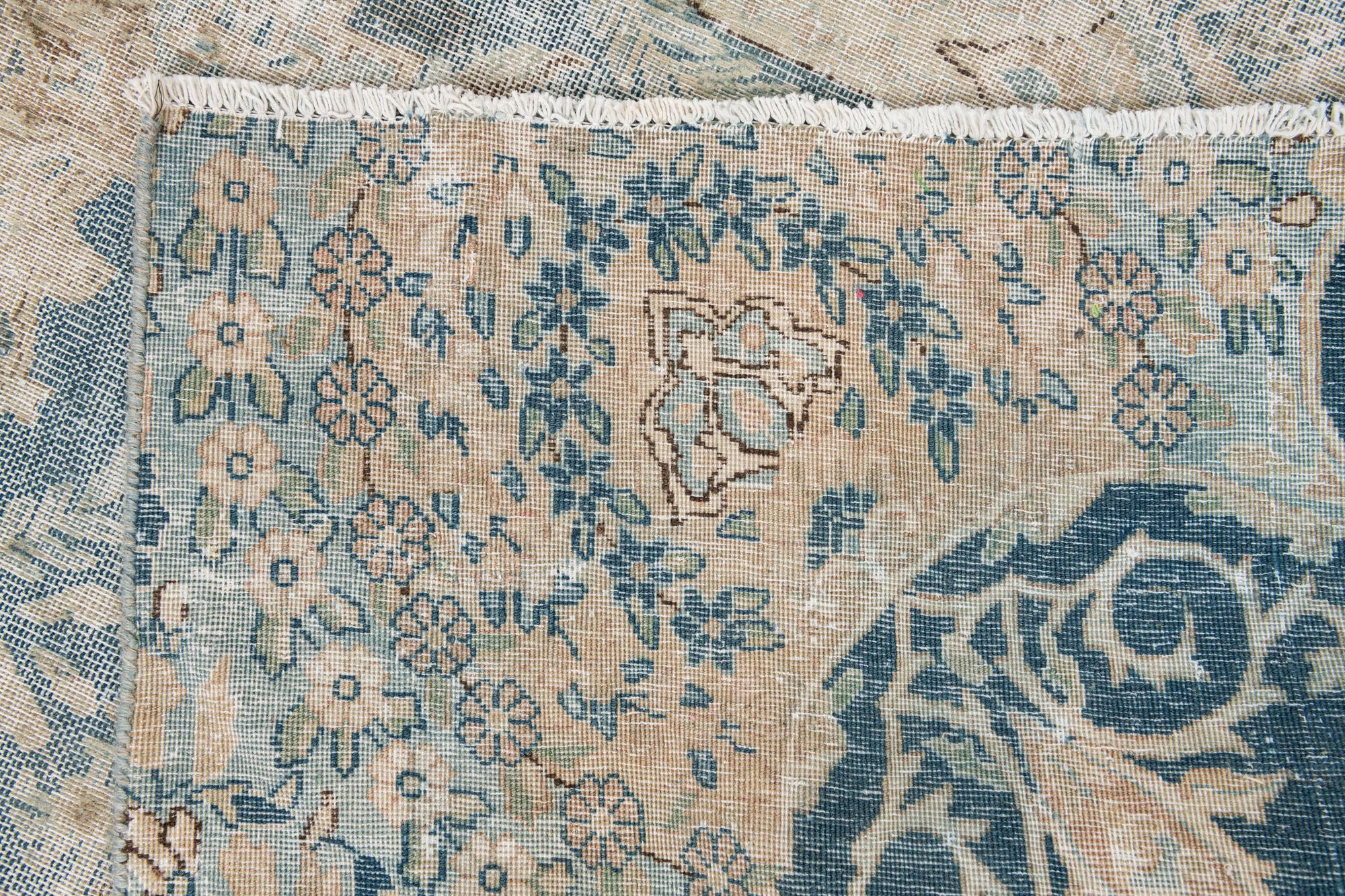 5' 9 x 9' Hand Knotted Ultra Vintage Persian Wool Rug