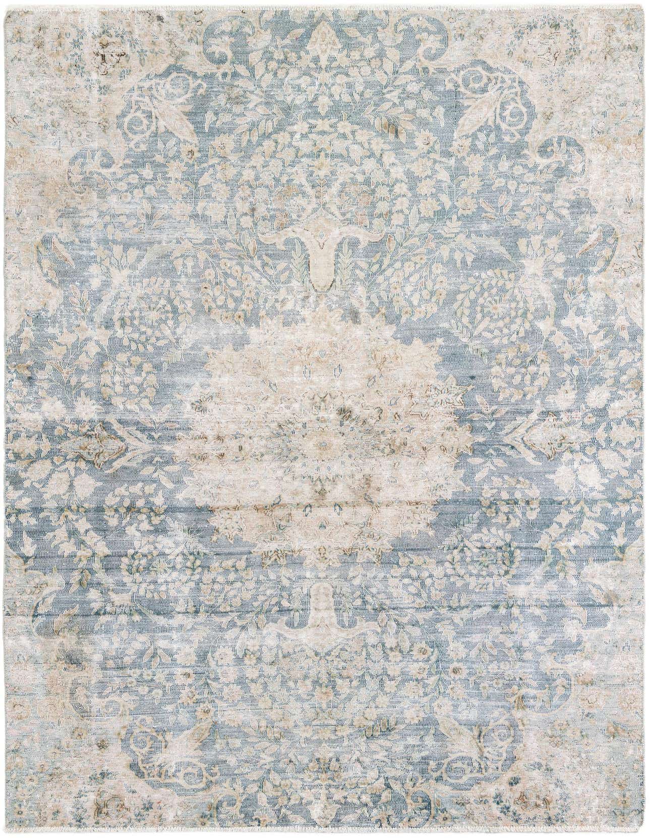 Primary image 5' 9 x 9'  Hand Knotted Ultra Vintage Persian Wool Rug