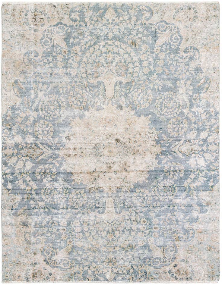 Detail image of 5' 9 x 9' Hand Knotted Ultra Vintage Persian Wool Rug