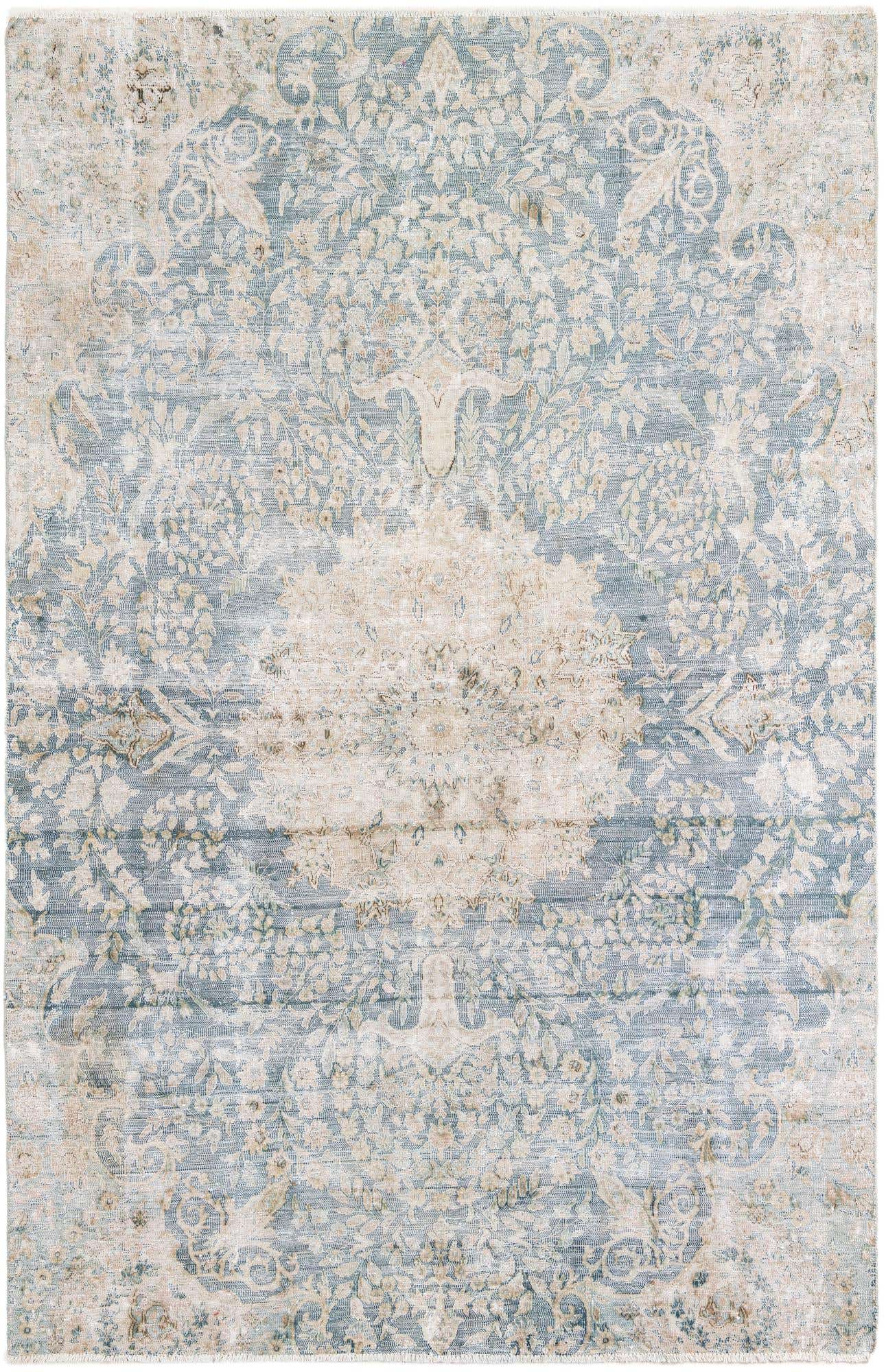 5' 9 x 9' Hand Knotted Ultra Vintage Persian Wool Rug