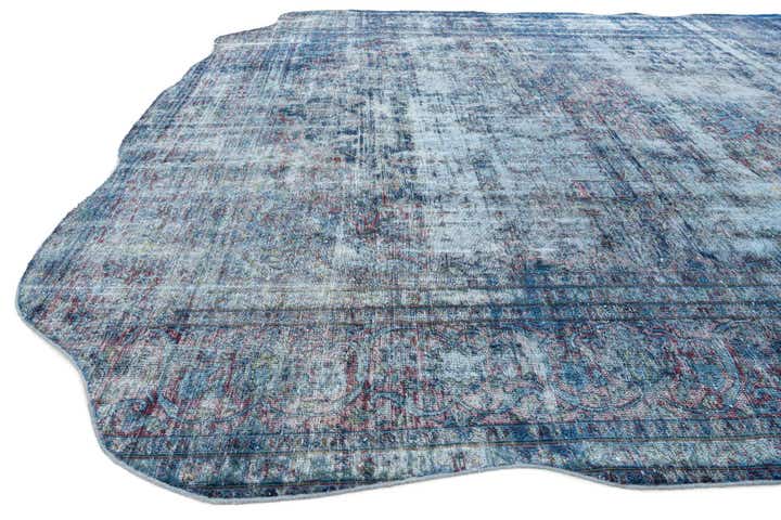 9' 4 x 12' 10 Hand Knotted Ultra Vintage Persian Wool Rug