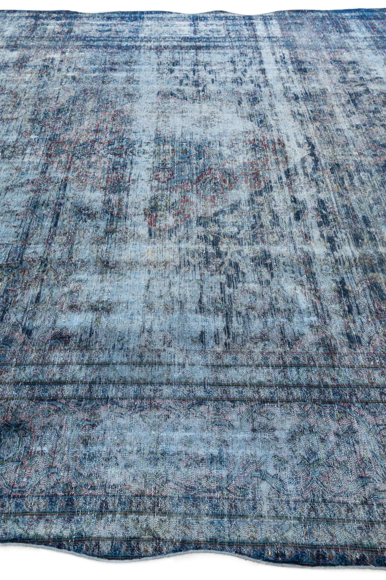 9' 4 x 12' 10 Hand Knotted Ultra Vintage Persian Wool Rug