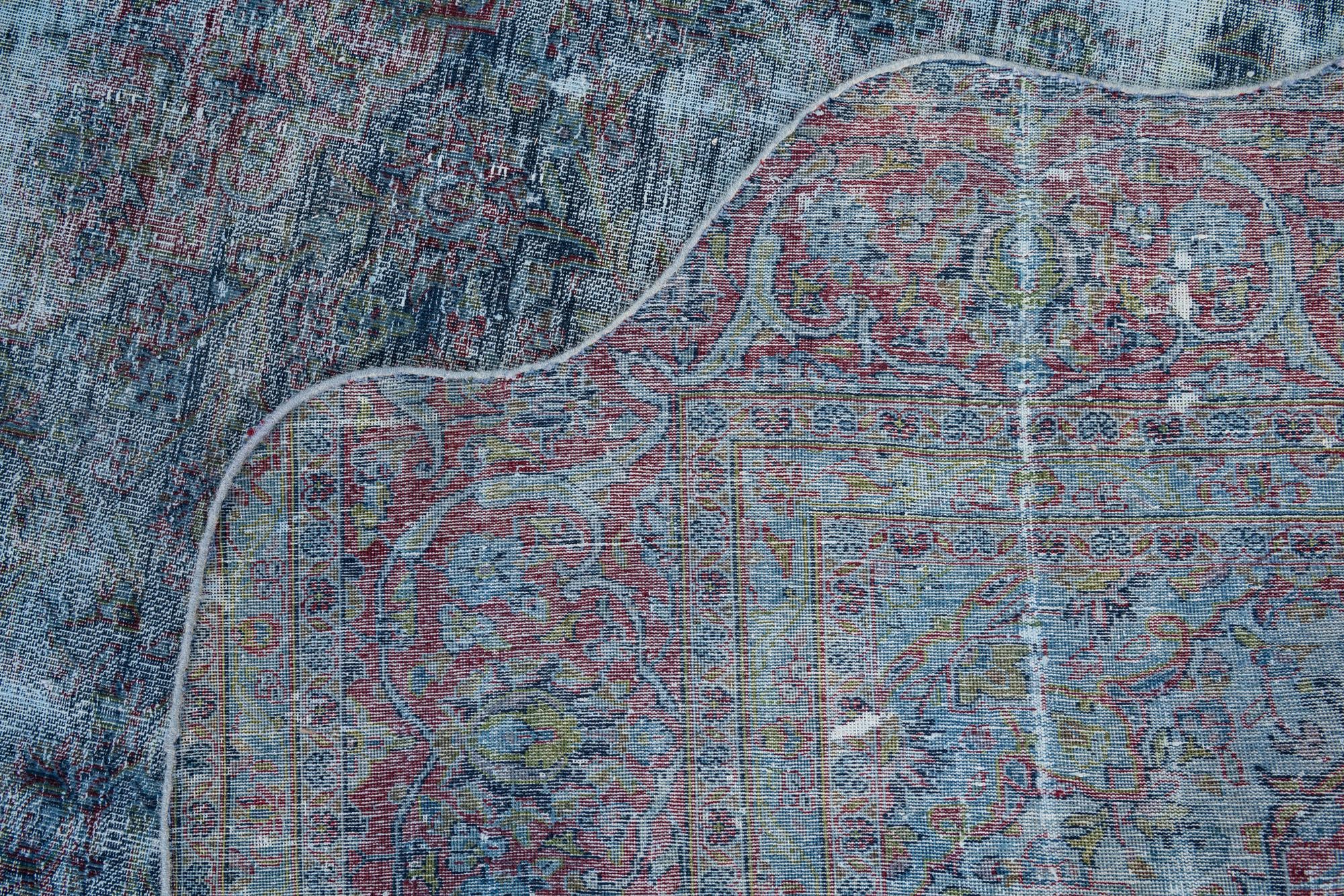 9' 4 x 12' 10 Hand Knotted Ultra Vintage Persian Wool Rug