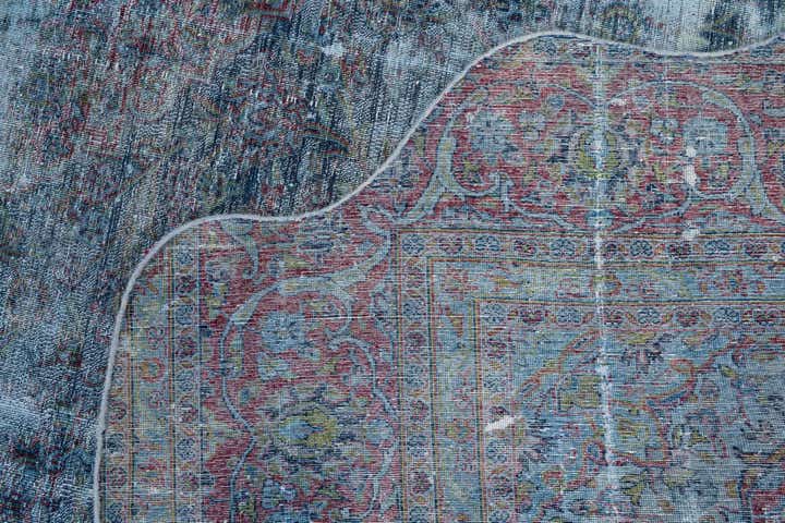 9' 4 x 12' 10 Hand Knotted Ultra Vintage Persian Wool Rug