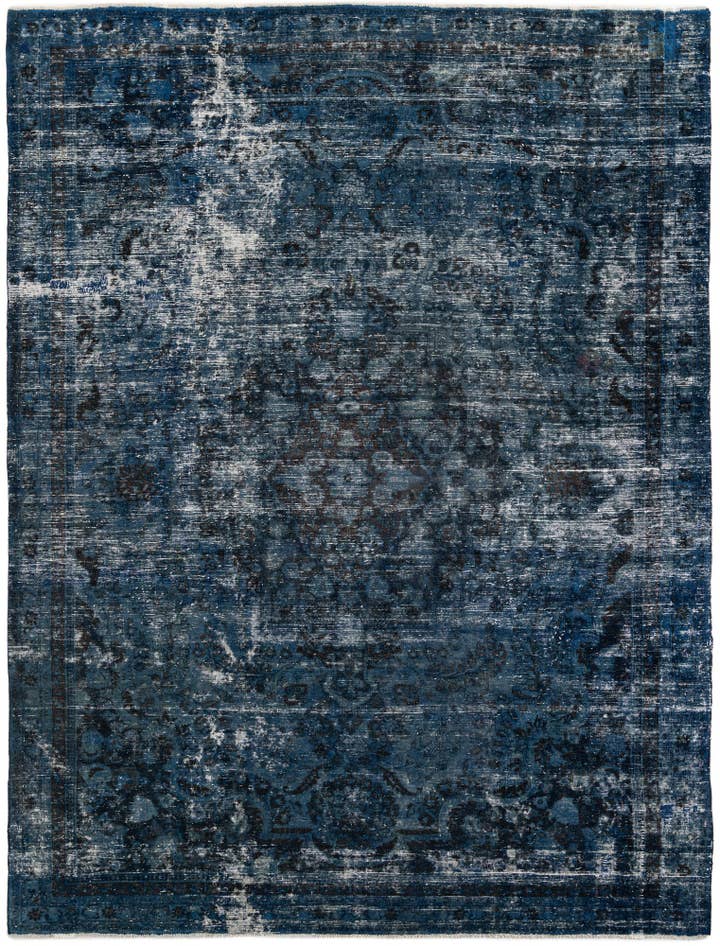 Detail image of 8' 10 x 11' 9 Hand Knotted Ultra Vintage Persian Wool Rug