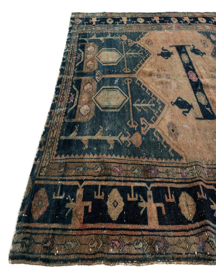 Detail image of 5' x 7' 2  Hand Knotted Ultra Vintage Persian Wool Rug