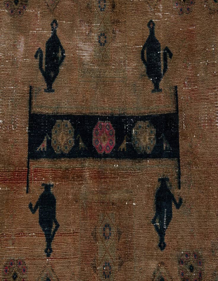 Detail image of 5' x 7' 2  Hand Knotted Ultra Vintage Persian Wool Rug