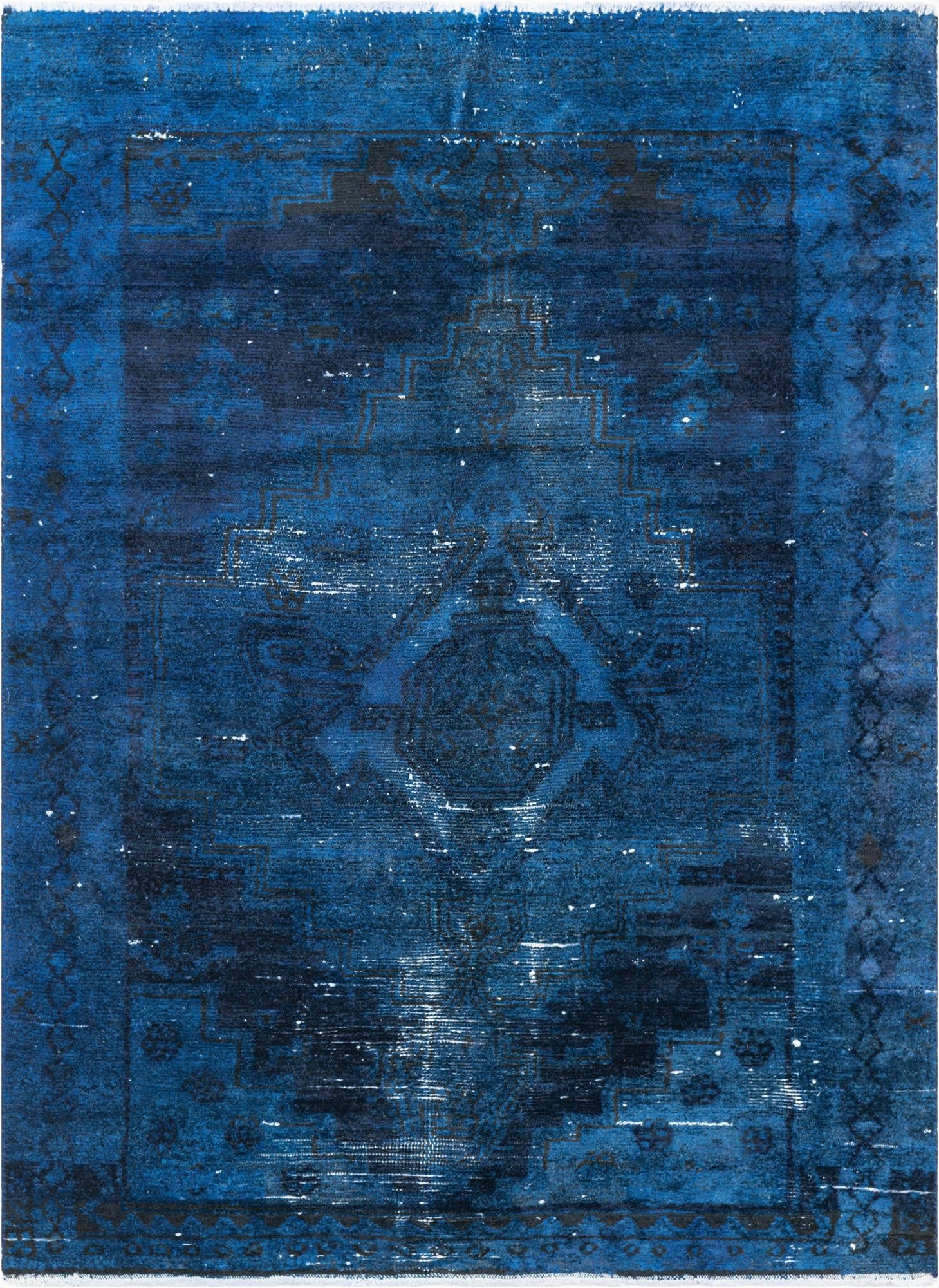 4' 4 x 6'  Hand Knotted Ultra Vintage Persian Wool Rug