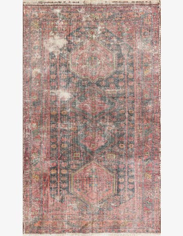 4' 6 x 7' 3 Hand Knotted Ultra Vintage Persian Wool Rug