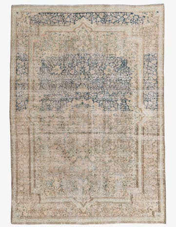 6' 4 x 9' Hand Knotted Ultra Vintage Persian Wool Rug