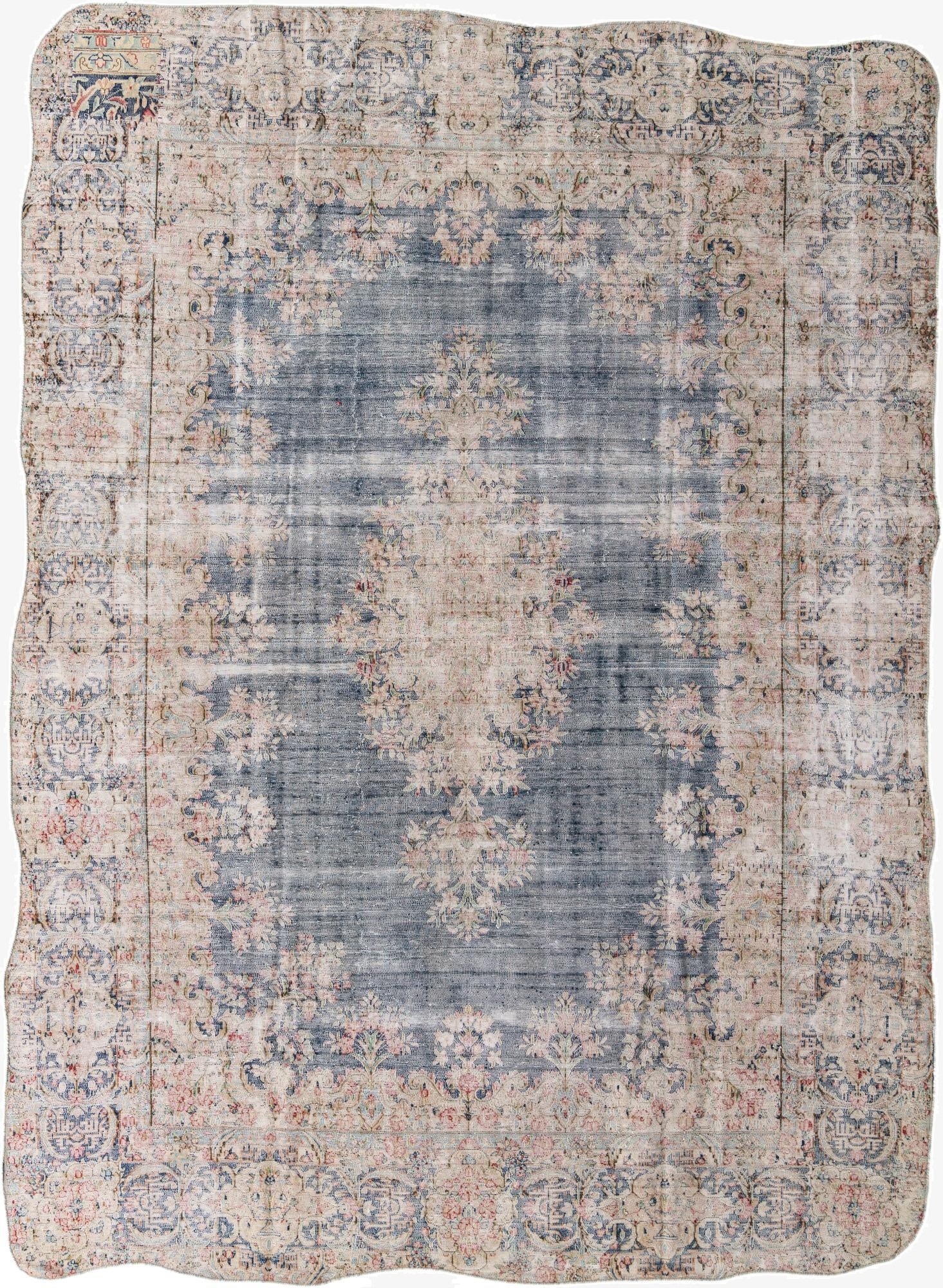 9' 8 x 12'  Hand Knotted Ultra Vintage Persian Wool Rug