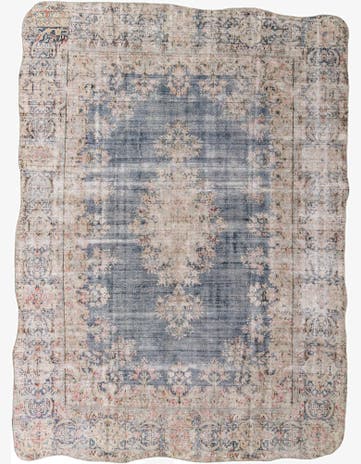 9' 8 x 12' Hand Knotted Ultra Vintage Persian Wool Rug