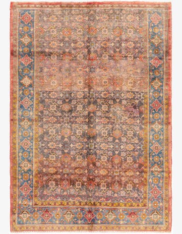 5' 3 x 7' 8 Hand Knotted Ultra Vintage Persian Wool Rug