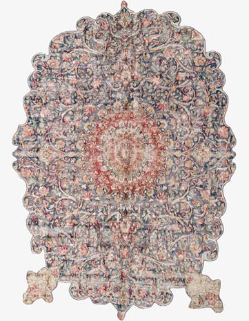 6' 3 x 8' 7 Hand Knotted Ultra Vintage Persian Wool Rug