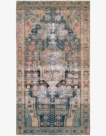 4' 4 x 8' Hand Knotted Ultra Vintage Persian Wool Rug